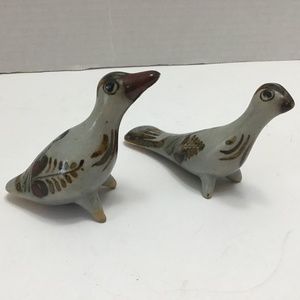 Mexican Handmade Tonala Pottery Birds